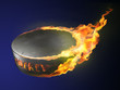 hot goal, burning puck
