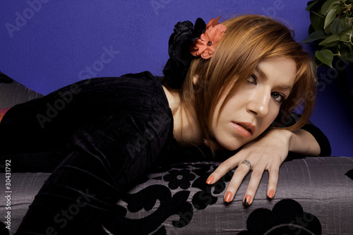 Photo: beautiful woman on a fashion style beautiful woman on a fashion style