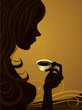 Donna con tazzina