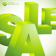 SALE. 3D collage. Vector illustration.