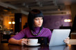 girl in cafe