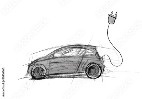 Illustration: Ökocar Skizze Ökocar Skizze