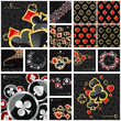 Abstract background with card suits. Great collection.