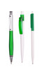 Three green pens isolated on white Three green pens isolated on white