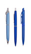 Three blue pens isolated on white Three blue pens isolated on white