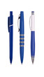 Three blue pens isolated on white Three blue pens isolated on white