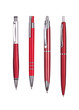 Four red pens on white Four red pens on white
