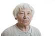Senior woman studio portrait serious Senior woman studio portrait serious