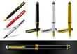 Fountain Pen and Ball Point Pen - Vector Illustration