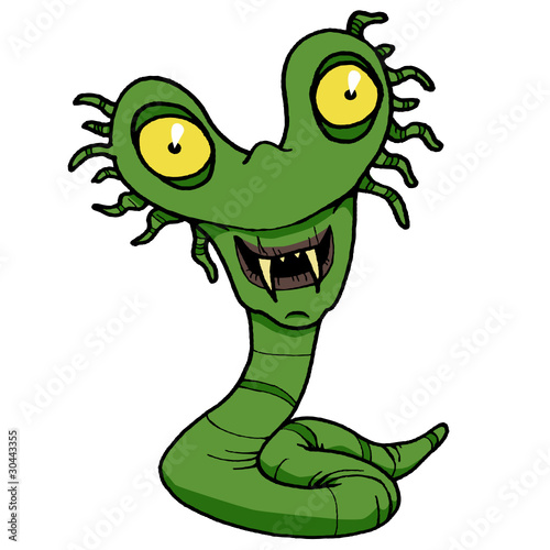 Big headed snake monster by abf, Royalty free vectors #30443355 on ...