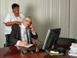 Photo: Massaging the boss Massaging the boss