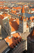 Munich aereal view on Old Town Hall Munich aereal view on Old Town Hall
