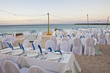 Wedding reception on the beach