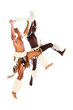 two zulu warrior dancers