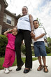 Happy pregnant mother with her kids Happy pregnant mother with her kids