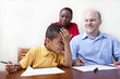 Foto: Parents helping with homework Parents helping with homework