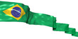 Brazil ribbon flag isolated on white Brazil ribbon flag isolated on white