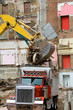 Front End Loader Dropping Scrap Materials Truck Front End Loader Dropping Scrap Materials Truck