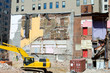 Building Demolition Underway Heavy Equipment DC Building Demolition Underway Heavy Equipment DC