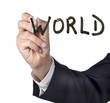 zoom sur le mot WORLD