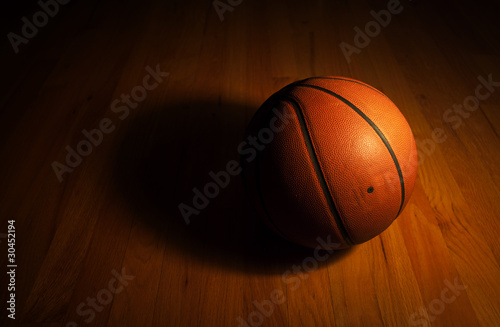 Photo: Basketball with spot light Basketball with spot light