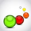 Color shiny glossy ball vector illustration. Color shiny glossy ball vector illustration.