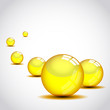 Glossy yellow crystal color little balls. Vector illustration. Glossy yellow crystal color little balls. Vector illustration.