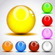 3d crystal glossy ball vector. 3d crystal glossy ball vector.