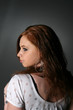 pretty woman from back with long hair