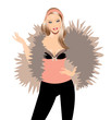 Vector girl-Fashion illustration