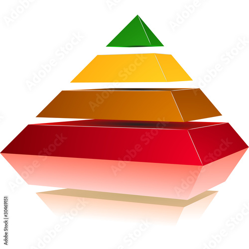Vector: Pyramid with Colors Pyramid with Colors