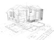 The house 3D image on the plan