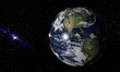 Earth in Space with Nebulae