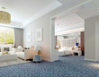 3D deluxe hotel suite interior rendering 3D deluxe hotel suite interior rendering