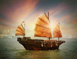 Hong Kong junk boat