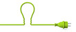 Green power plug - light bulb Green power plug - light bulb