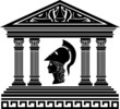 temple of Athena. stencil
