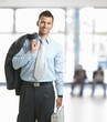 Businessman leaving office Businessman leaving office