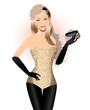 Trendy girl-Fashion illustration Trendy girl-Fashion illustration
