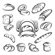 set of sixteen monochrome bakery