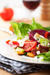 Detail eines frischen gemischten Salates Detail eines frischen gemischten Salates