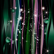 seabed with algae and water lilies