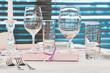 catering table with stemware catering table with stemware