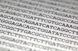 Printed DNA sequence - genomic data