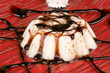 Panna cotta with chocolate topping