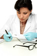 Scientist holding a fingerprint sample