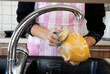 Washing dishes