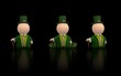 Irish icon person for St Patricks day - black version render Irish icon person for St Patricks day - black version render