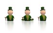 Irish icon person for St Patricks day - white version render Irish icon person for St Patricks day - white version render