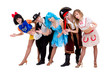 Dancers in carnival costumes posing
